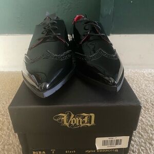 Kat Von D Black Patent Leather Oxfords - Nina